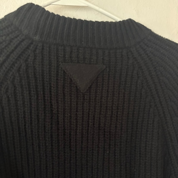 Prada Black Cable knit oversized sweater - Picture 3 of 6